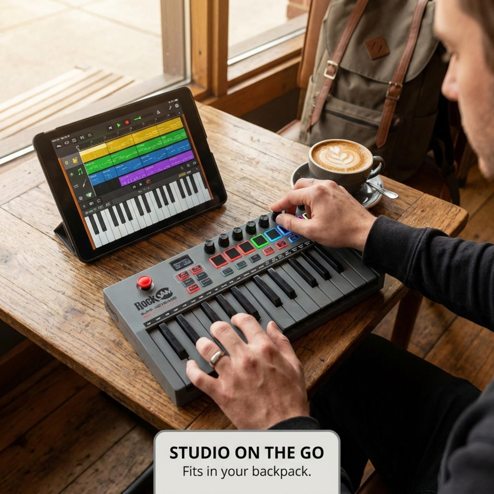 Best RockJam 25-Key Rechargeable USB MIDI Keyboard Controller Mini Piano with