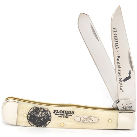 CASE XX KNIVES FLORIDA - SUNSHINE STATE - NATURAL BONE TRAPPER 6254 SS (91445FL)