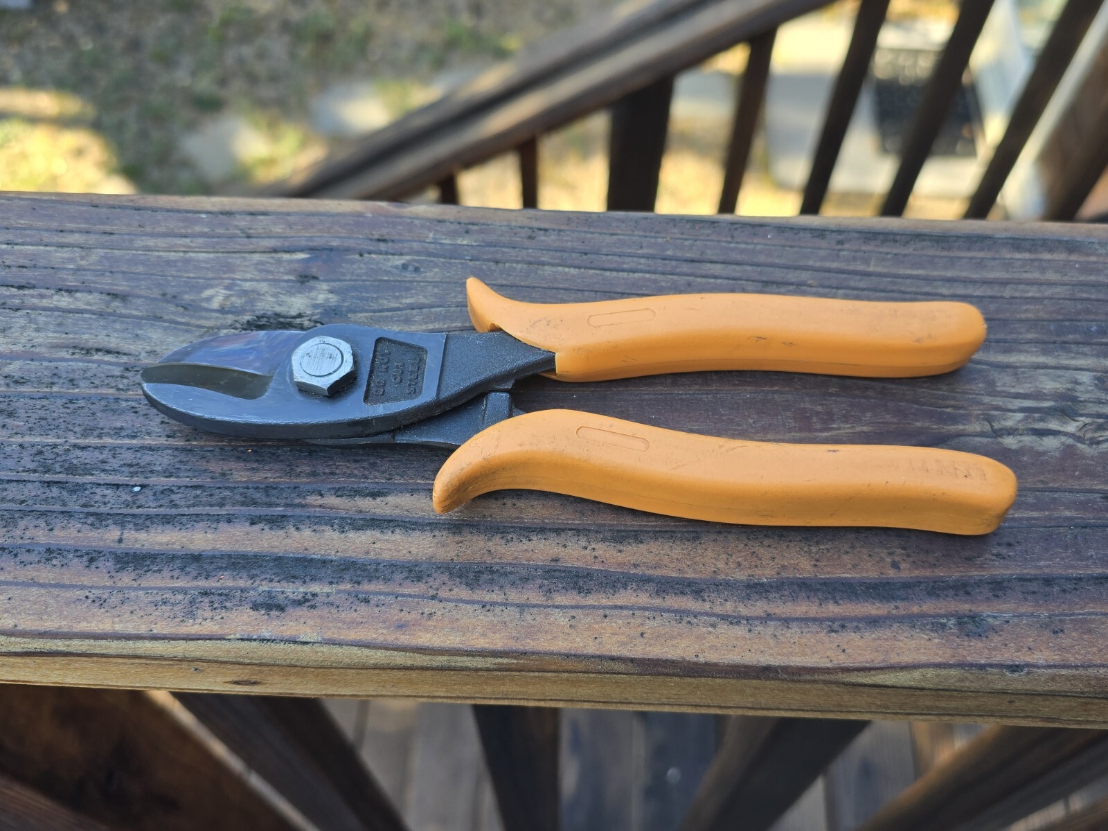 Vintage Klauke? Cable Cutter Germany One Hand Orange Handle