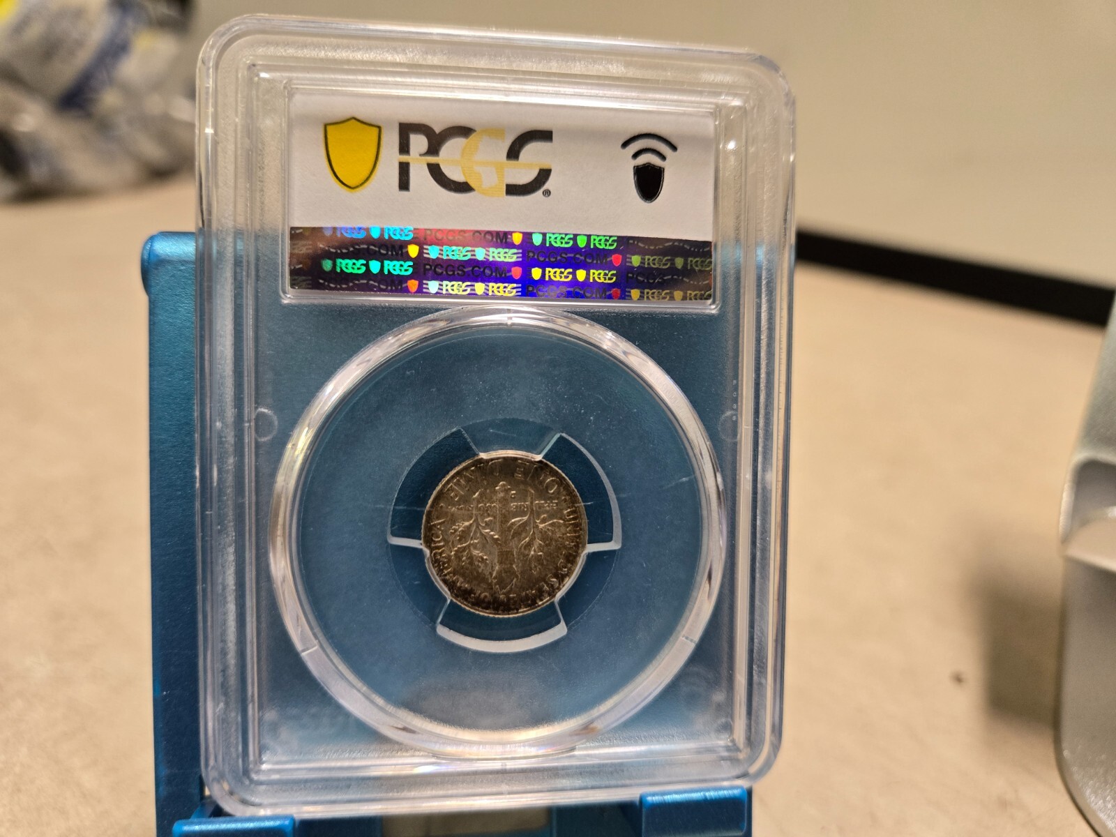 Slightly Toned 1958-D Roosevelt Dime PCGS MS66
