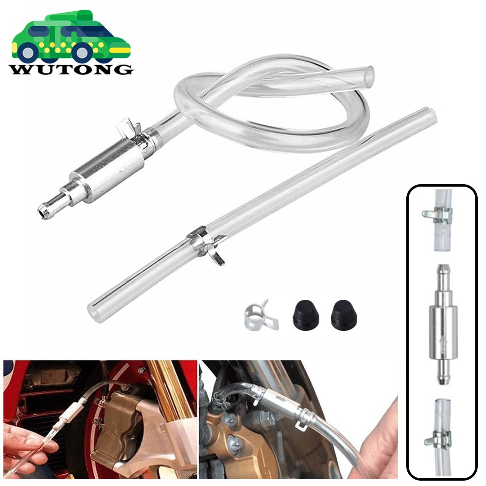 Clutch Brake Bleeder Hose One Way Valve Tube Bleeding Tool Kit Motorcycle Car