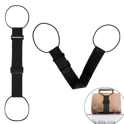 2 Pack Luggage Straps for Add a Bag Bungees Lightweight Easy Elastic Wrap
