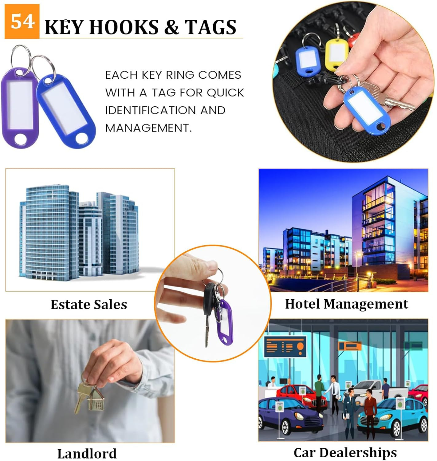 Portable Key Organizer with Handle, Fireproof and Waterproof Key Case, Key Holde