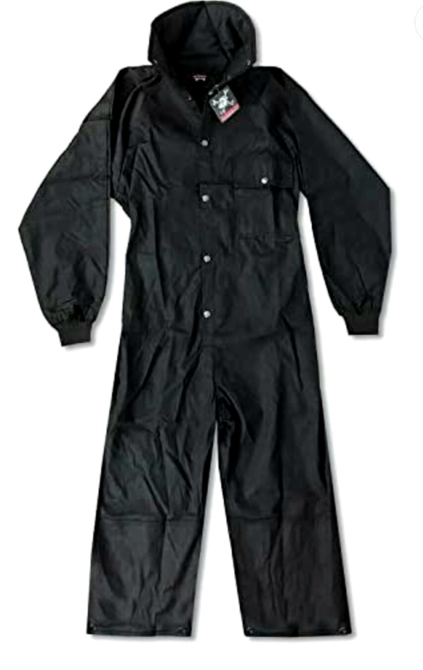 Maddog Tactical Paintball Suit Large -New Rip Stop Coverall Jumpsuit - Black Lg