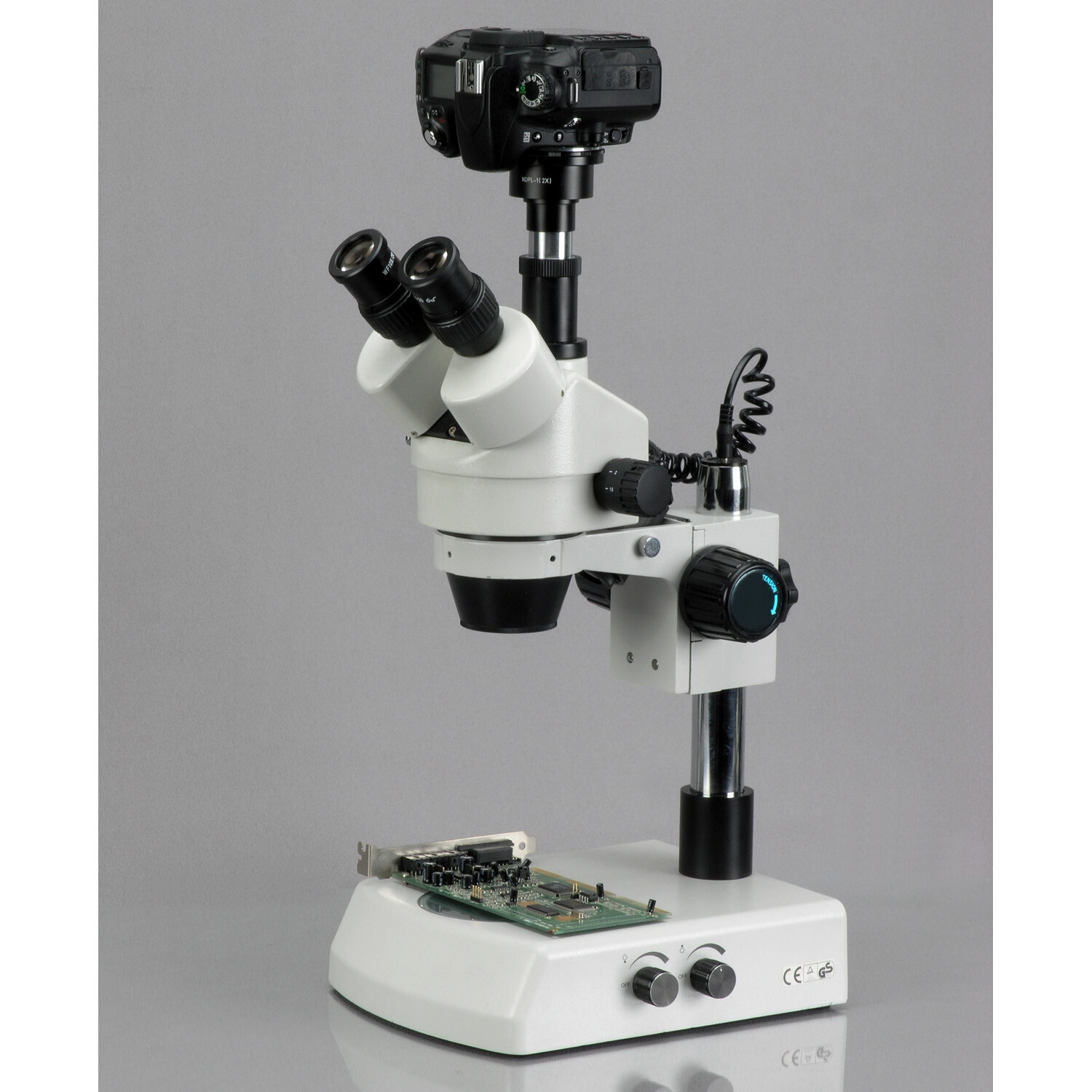 AmScope Canon & Nikon SLR/DSLR Camera Microscope Adapter 2X Magnification