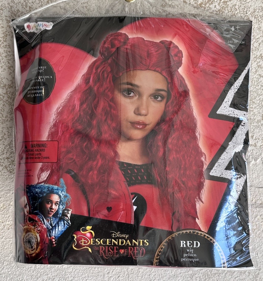 Girls Disney Red Wig - Descendants Rise Of Red Costume Hair New One Size