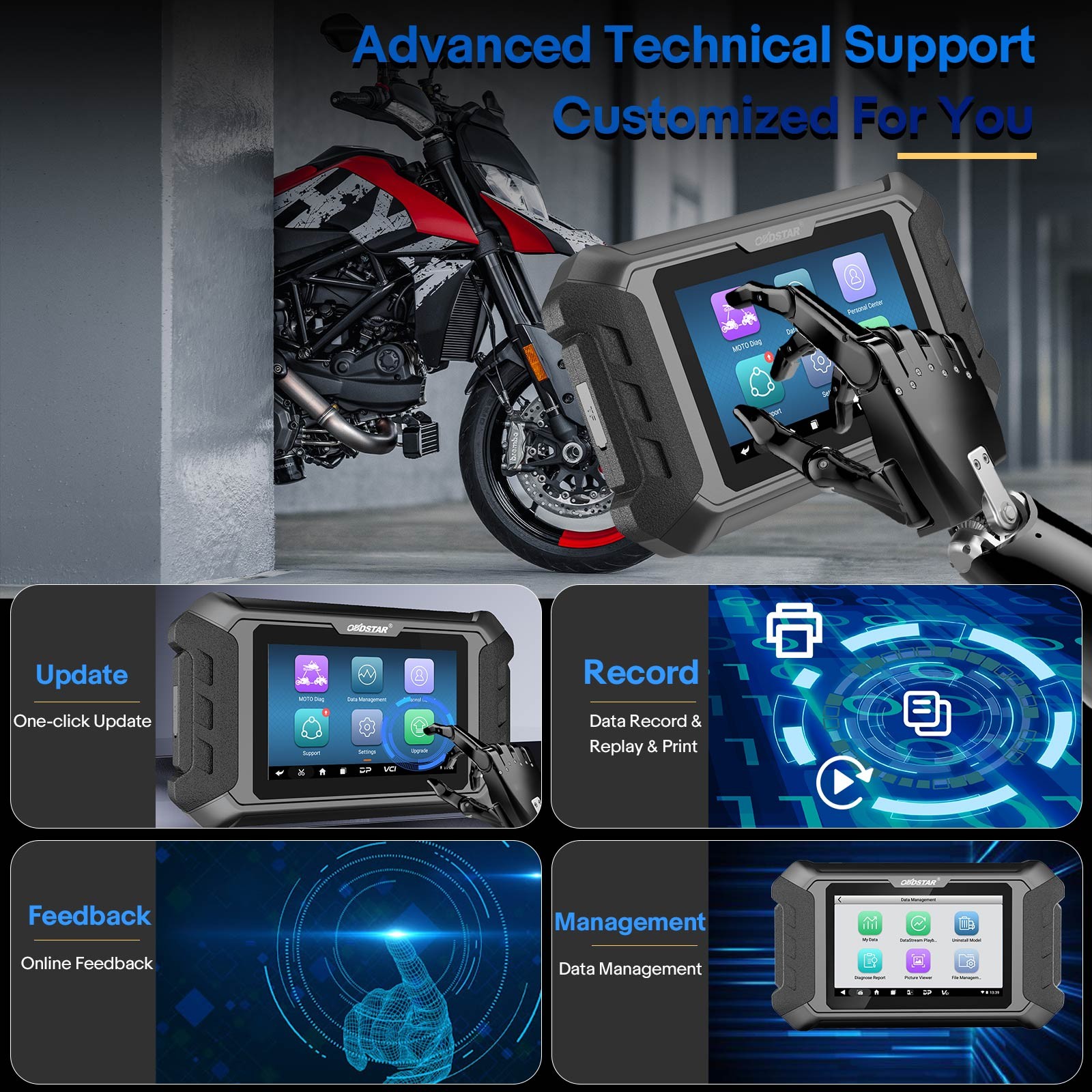 OBDSTAR ISCAN For DUCATI Motorcycle Diagnostic Scanner Immo KEY Progarmming