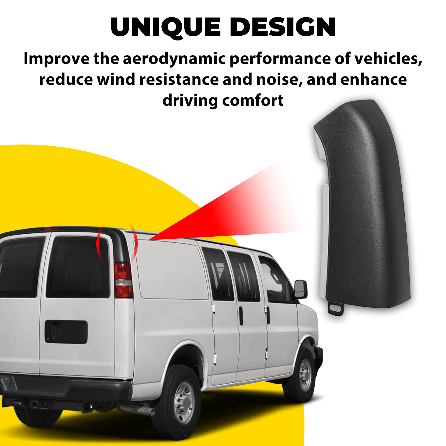 Rear Exterior Right Side Molding Applique For Chevy Express / GMC Savana 2003-23