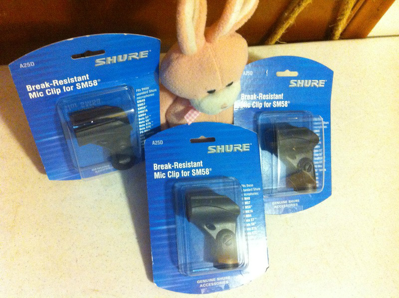 *SHIPS FREE!* *3-PACK!*   Shure A25D (Mic Clip) Replacement Mic Clip Holder