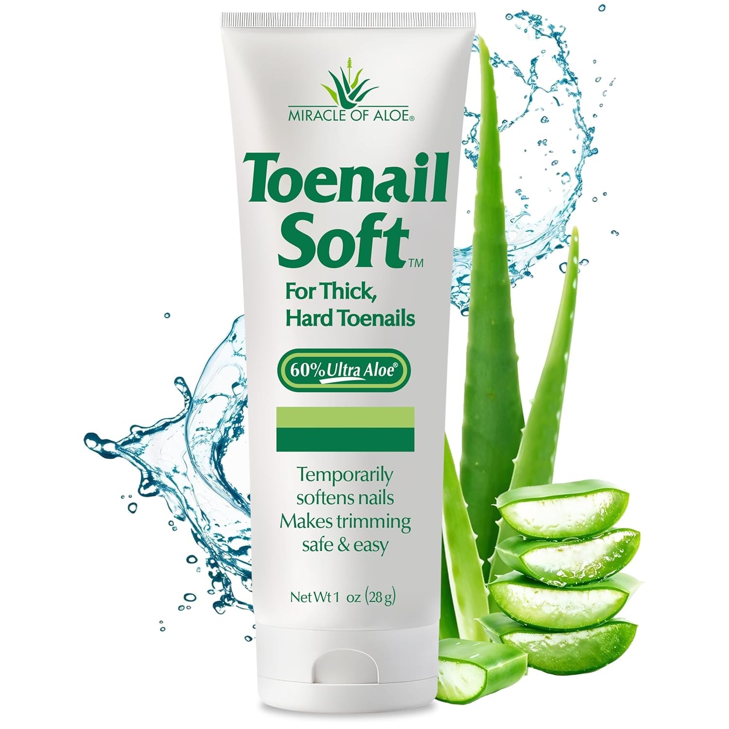 Toenail Softener for Thick Hard Toenails - Safe for Seniors & All Ages Pack of 1