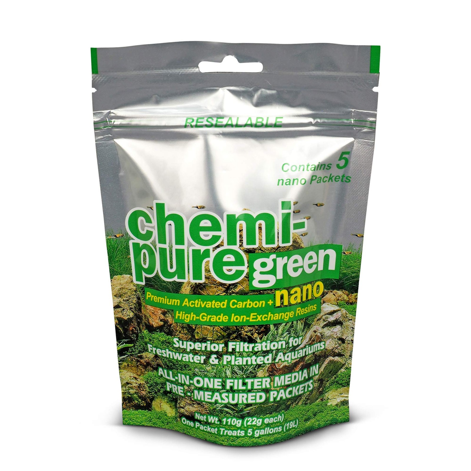 CPGNnano5 Chemi-Pure Green Nano 5 Pack Aquarium Filtration
