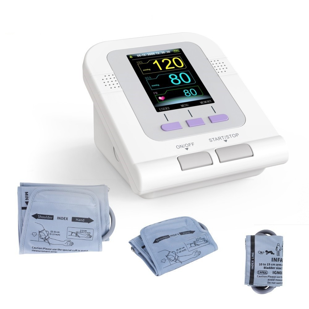 Digital Upper Arm NIBP Blood Pressure Monitor Adult/Pediatric/Infant 3 Cuffs