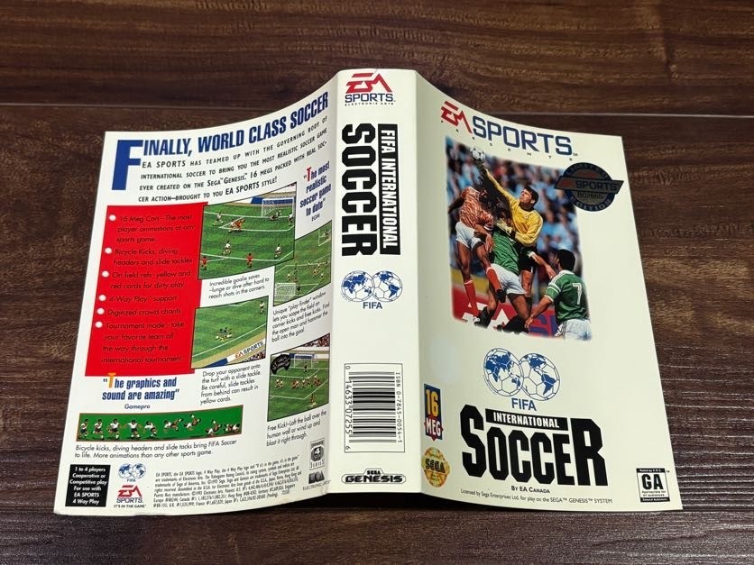 FIFA International Soccer Sega Genesis Box Case Insert Cover Art Only