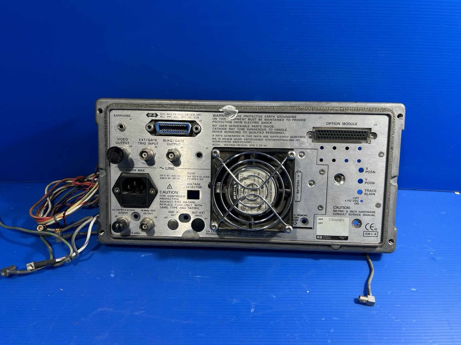 Agilent HP 8563E Spectrum Analyzer 9-26.5 Rear Panel