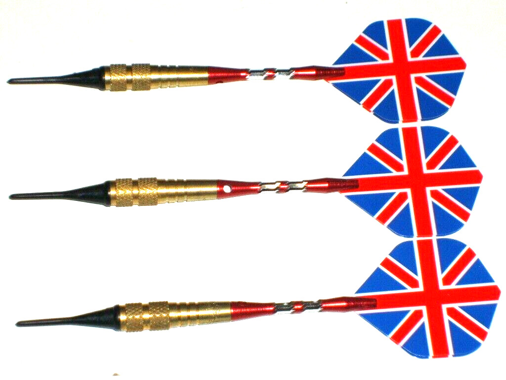 Soft Tip Darts, New, 1/4" 8 Gram Brass with Alum Shafts, N.O.S.#3948