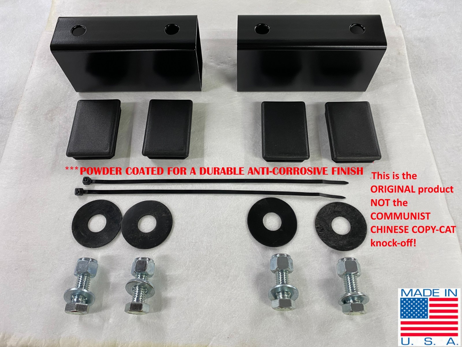 FISHER WESTERN SNOWEX snowplow headlight 3" RISER spacer KIT (MADE IN USA)