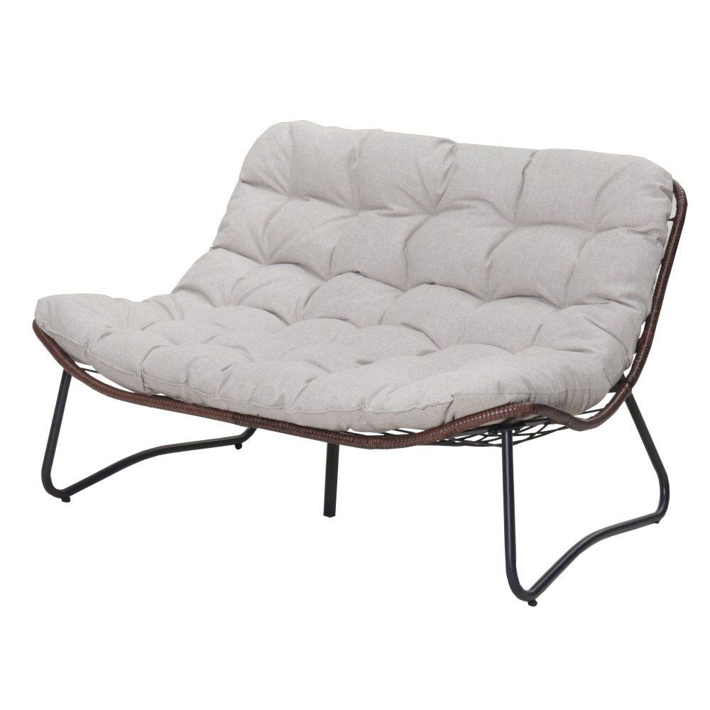 Sofa with Luxury Thick Cushion All Weather Outdoor Glider Bench