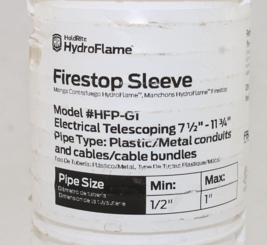 HoldRite HydroFlame HFP-G1 Firestop Sleeve