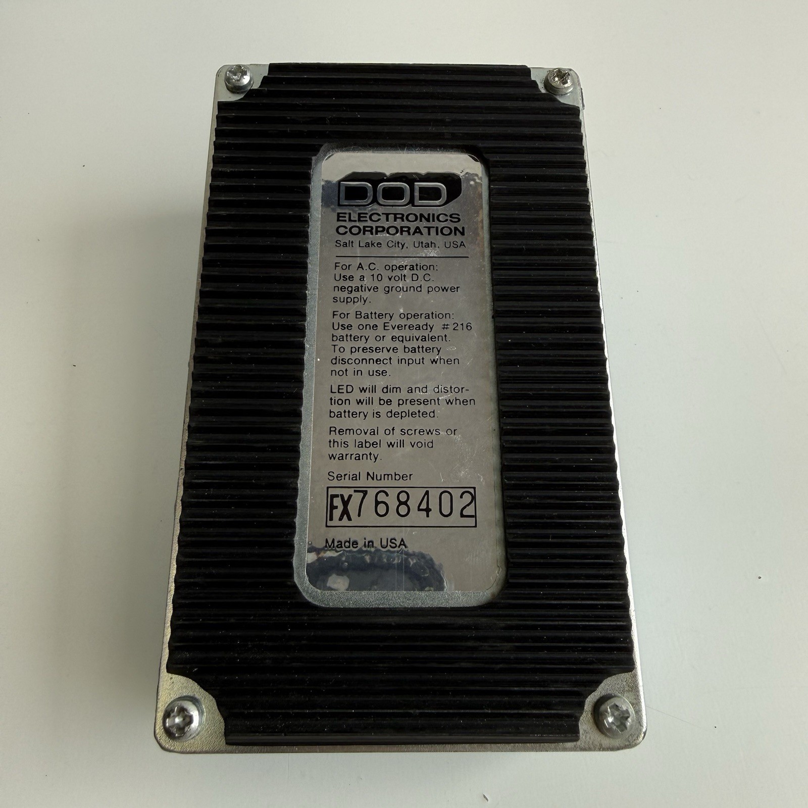 Vintage DOD FX60 Stereo Chorus Guitar Effect Pedal USA