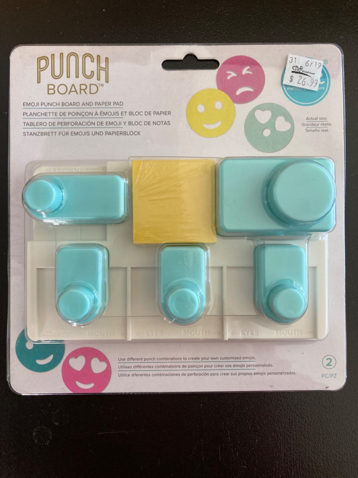 Last Chance***We R Memory Keepers Emoji Punch Board -- 661810