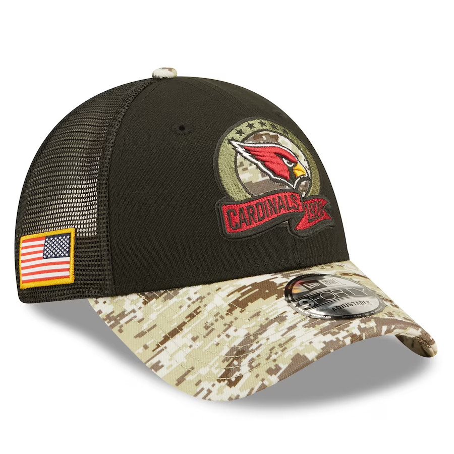 Arizona Cardinals New Era 9FORTY Salute To Service Mesh Snapback Hat Cap $34