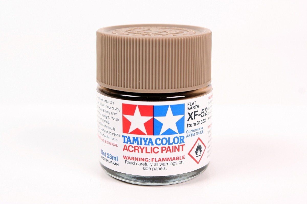 Tamiya 81352 XF-52 Flat Earth Acrylic Paint 23ml Large Bottle - US