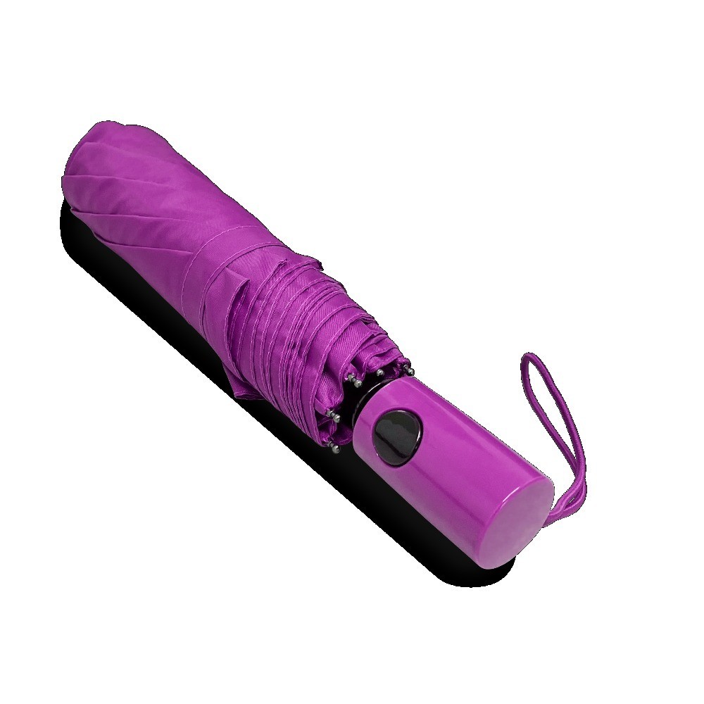 Automatic Super Mini Compact Travel Rain Umbrella Purple
