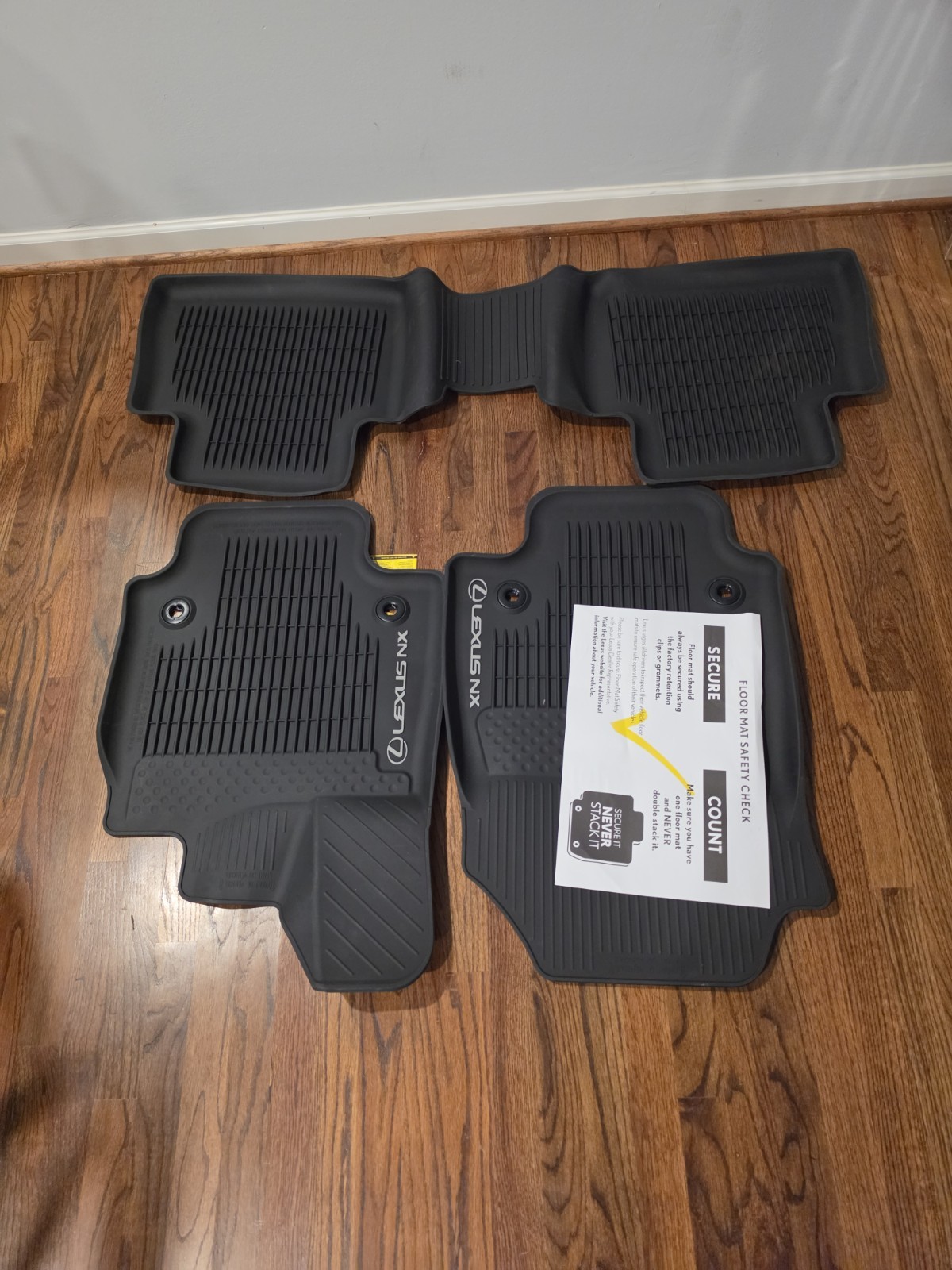 LEXUS NX 2022-2026 3 PCS BLACK ALL WEATHER LINERS  PT908-78222-02