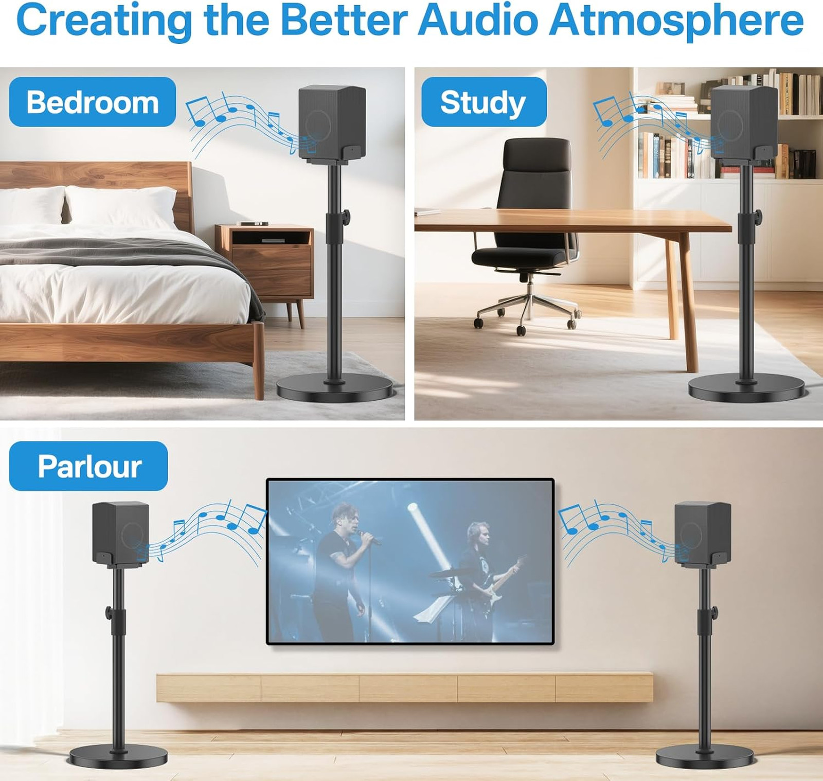 Adjustable Speaker Stand Pair for Samsung Rear Speaker