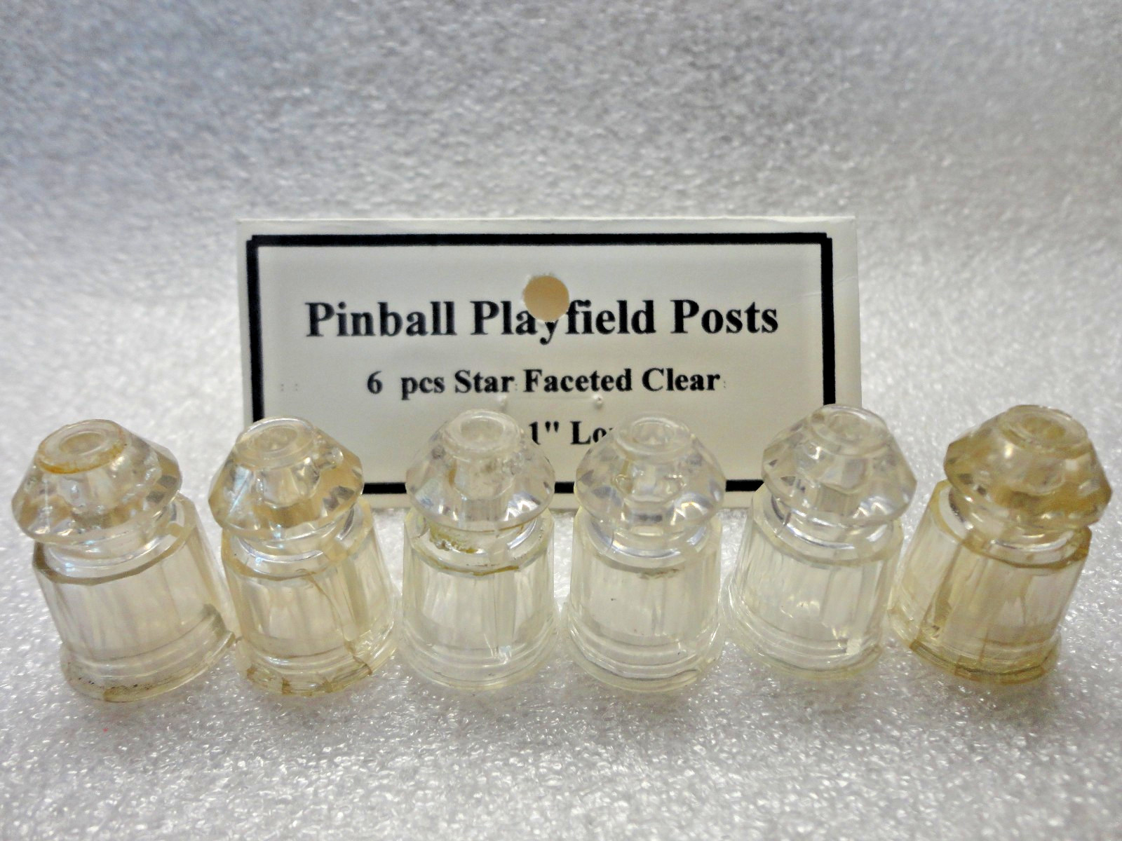 Pinball Playfield Plastic Posts, Transparent Clear, 1" Tall, 6 pcs