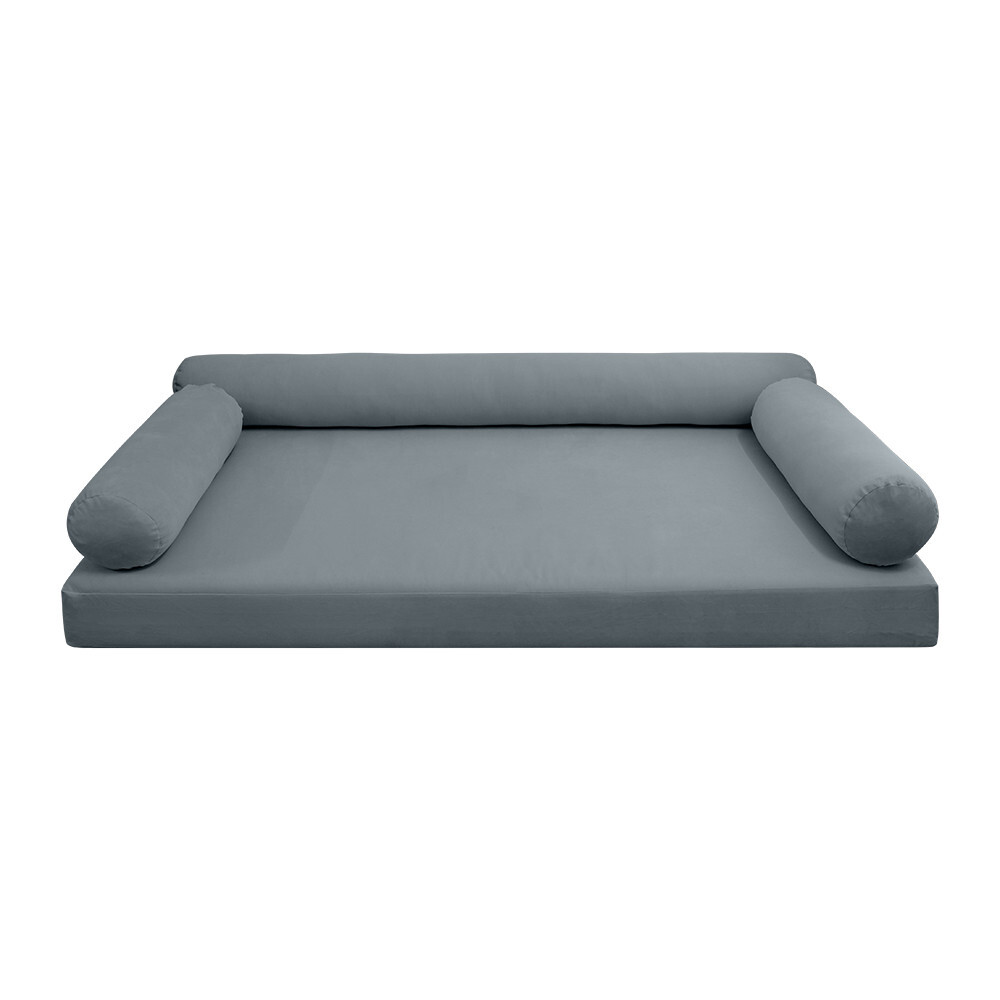 Model V6 Twin-XL Velvet Knife Edge Daybed Mattress Pillow Complete Set AD347