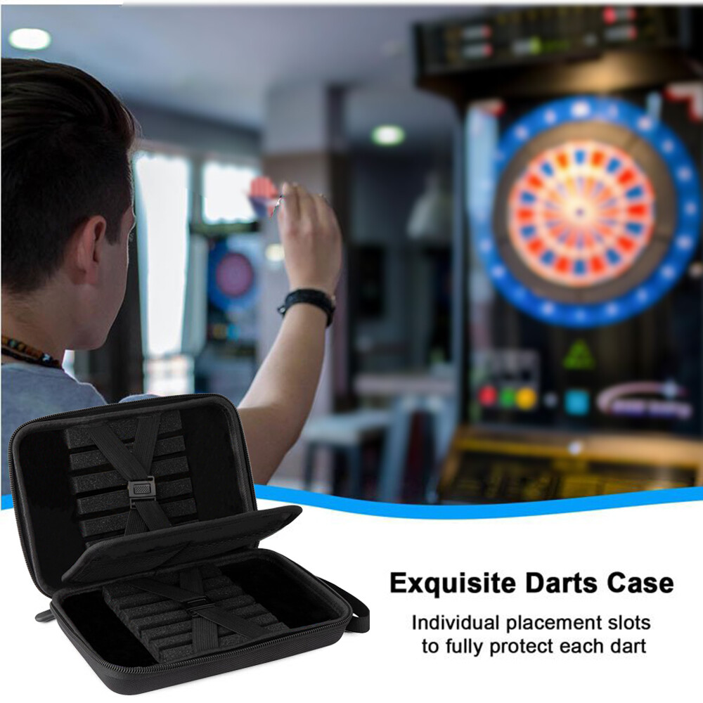 EVA Hard Storage Dart Case Portable Carrying Case Multifunctional Dart Bag Black