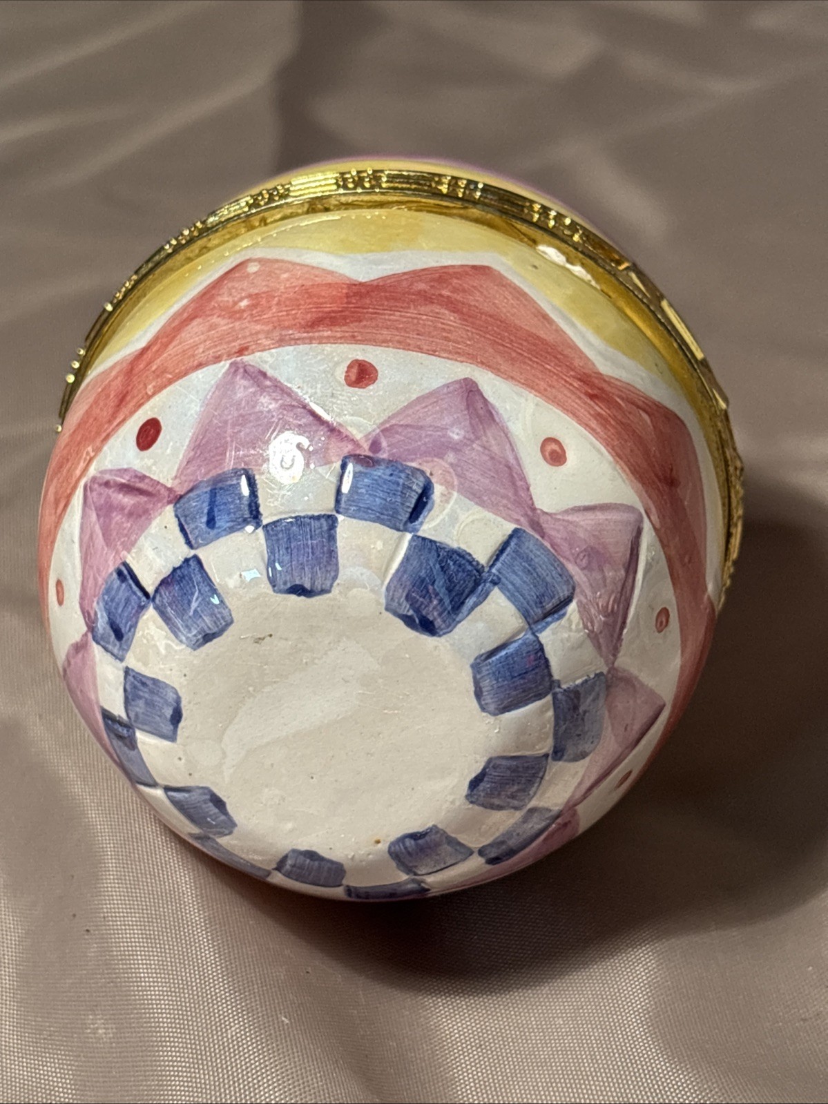 Easter Style Handpainted Trinket Box 4.5”