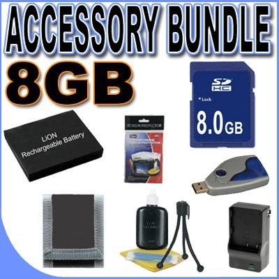 BigVALUEInc Accessory Saver 8GB SD NP-40 Lithium Ion Battery/Rapid External...