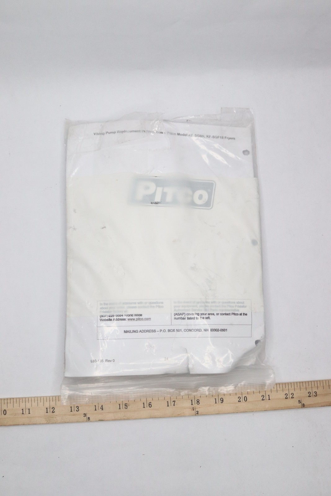 Pitco Fryer Filter Pump Hardware Bag for Replacement Only KF-SG6H