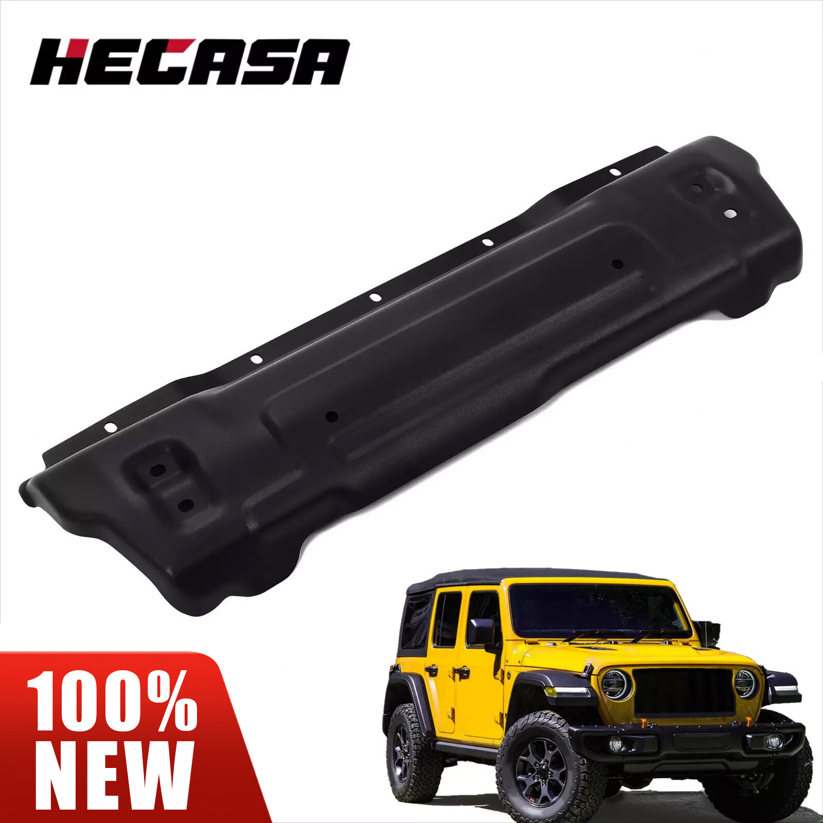 Front Bumper Skid Plate For 2018-25 Jeep Wrangler JL / Gladiator JT #68293984AB