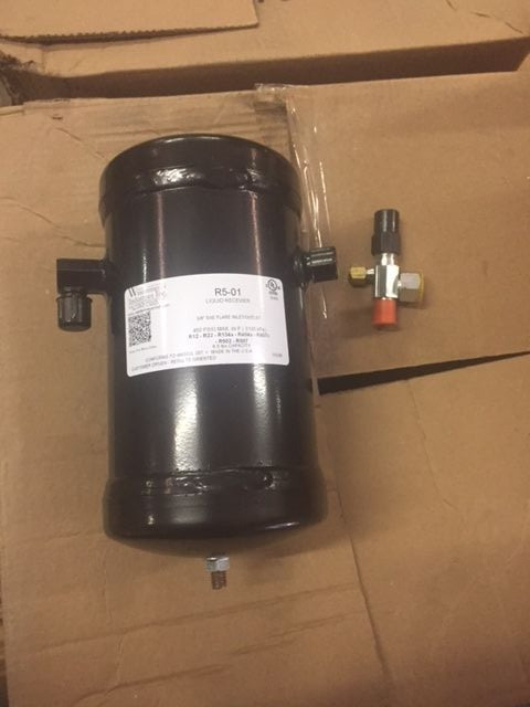 Westermeyer R5-01 Liquid Receiver 450 psig 3/8 SAE Flare Inlet/Outlet (NEW)
