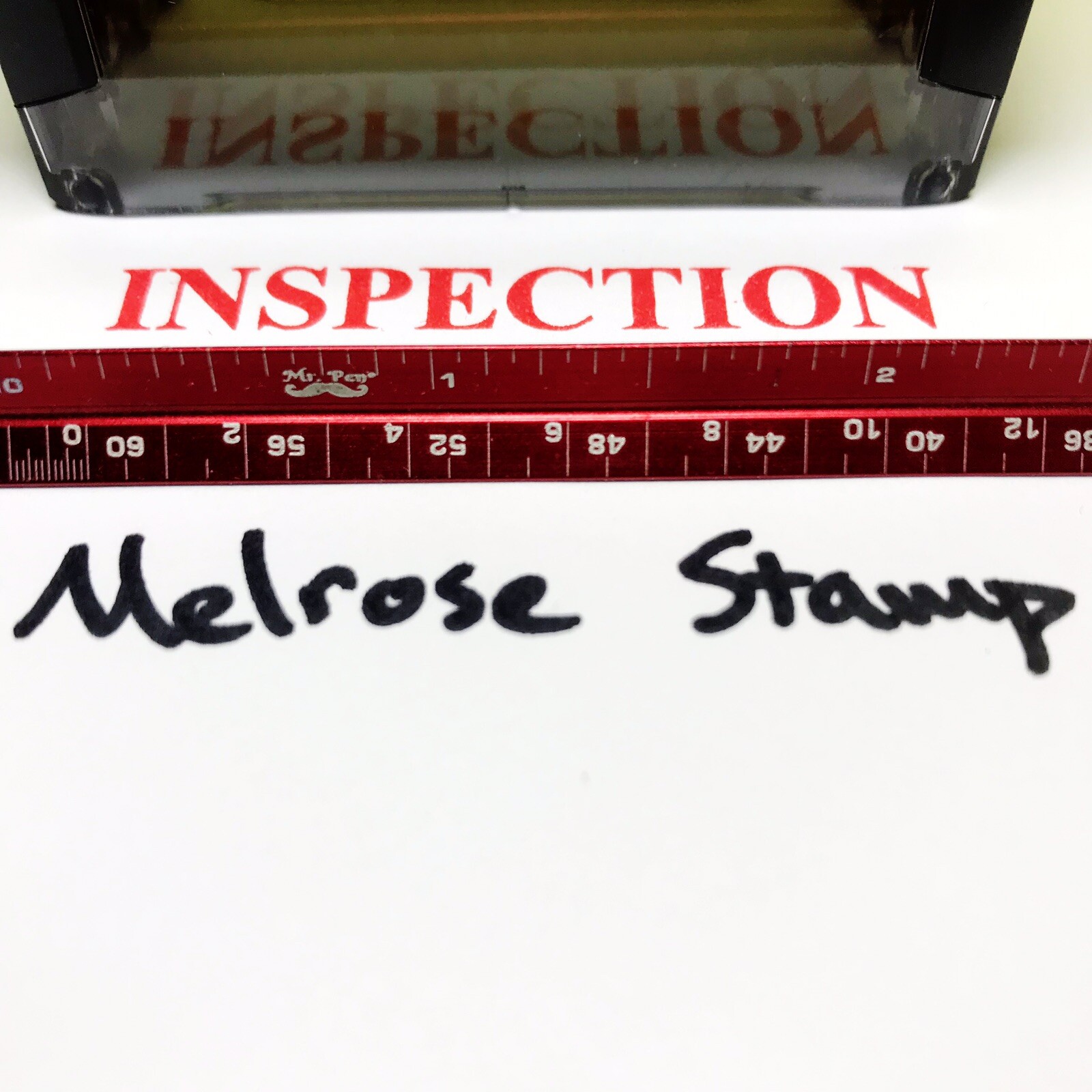 Inspection Rubber Stamp Red Ink Self Inking Ideal 4913