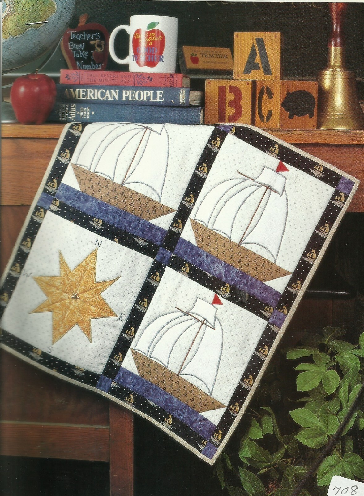 E0339 COLUMBUS SETS SAIL QUILT PATTERN/INSTRUCTIONS