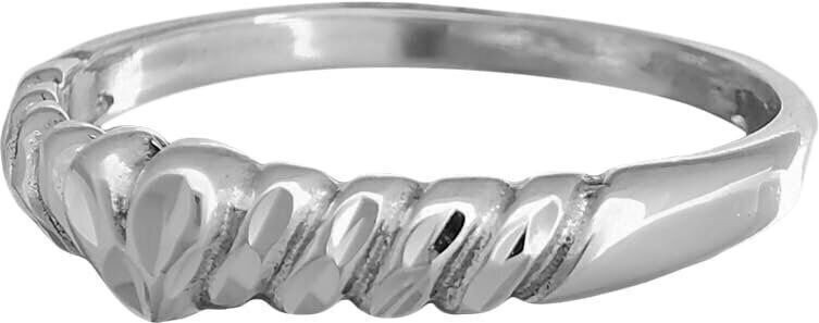 Diamond Cut Groovy Heart Ring