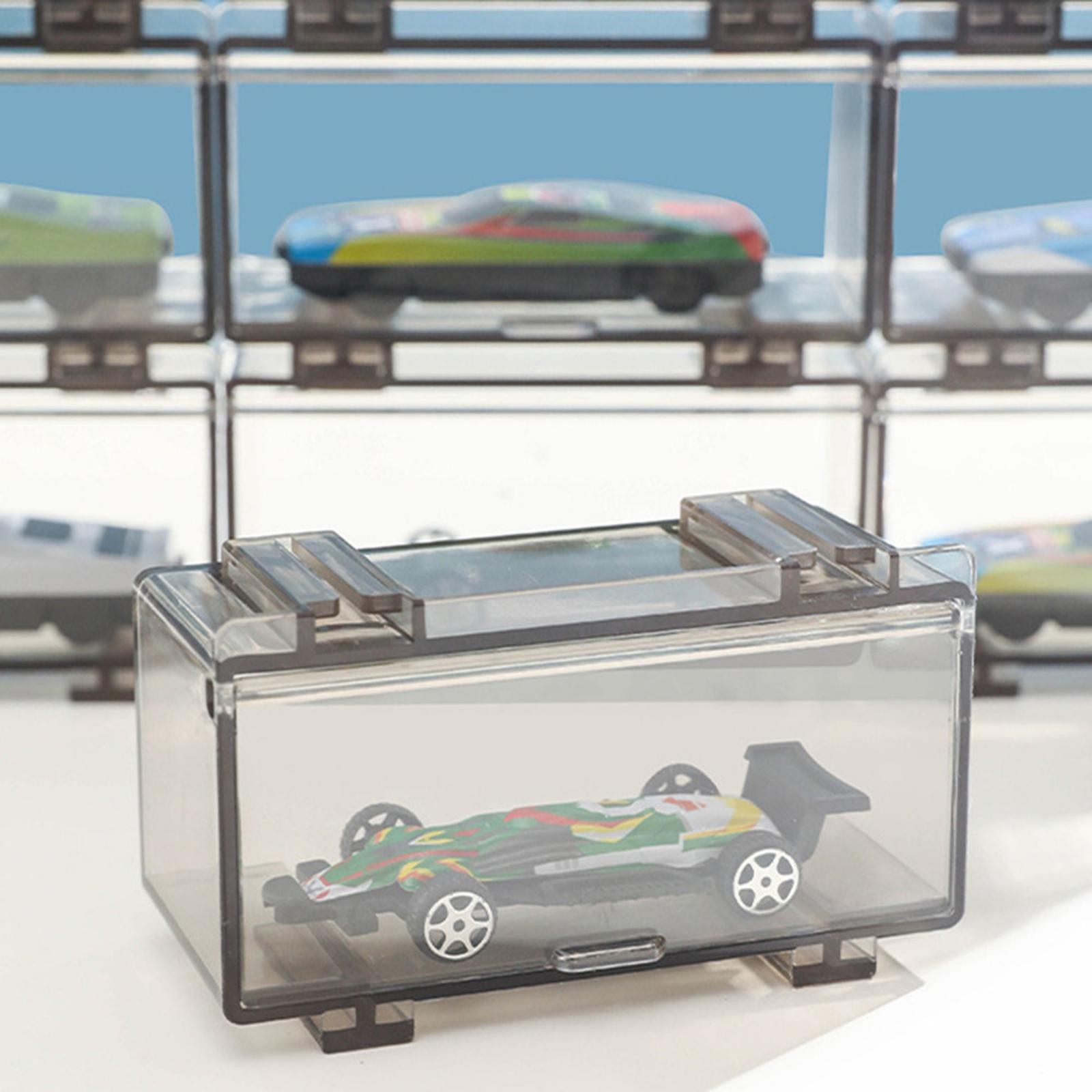 4Pcs/Set 1:64 Car Model Toy Storage Box Model Dustproof Case Acrylic Display j