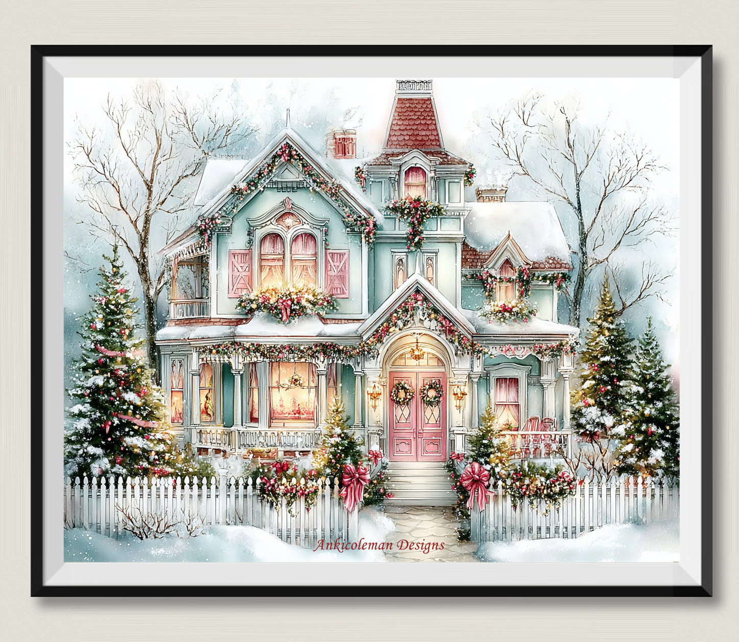 Victorian House 1 - DIY Chart Counted Cross Stitch Patterns Needlework DMC Color