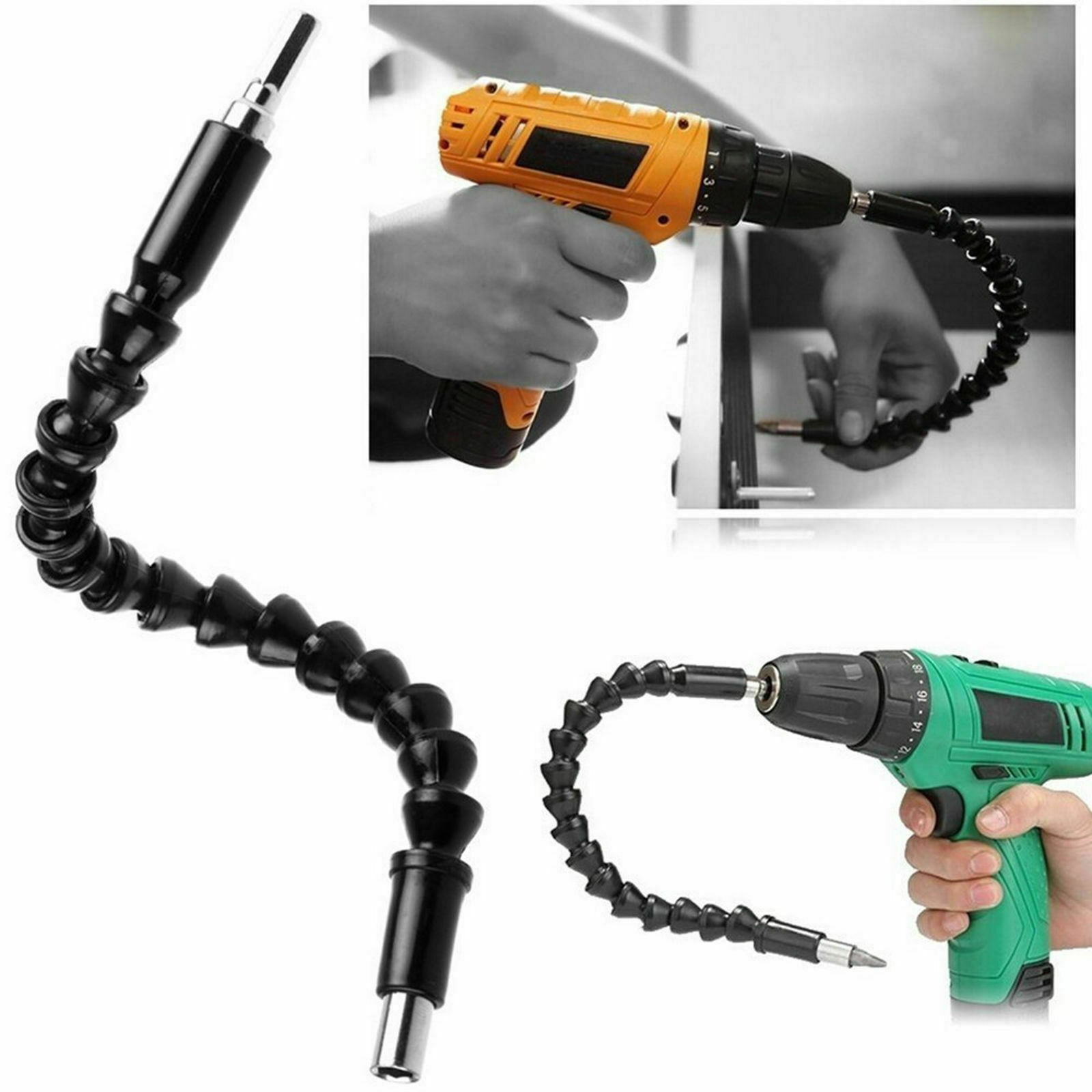 4Pc Magnetic Extension Socket Drill Bit Holder Screwdriver 1/4" Hex Shank Quick