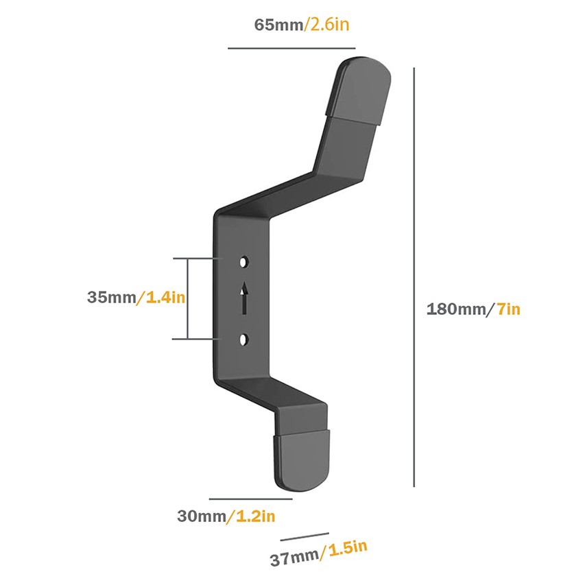 Audio Speaker Wall Mount Bracket Metal Hook Bracket for SONOS Move1/Move2 Black