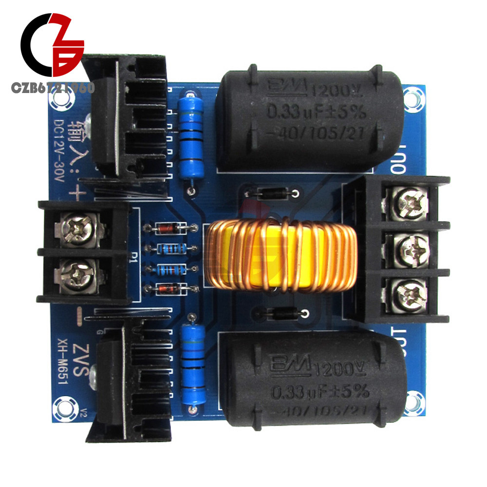 12V-30V DC ZVS Tesla Coil Marx Generator High Voltage Power Supply 20A 1000W