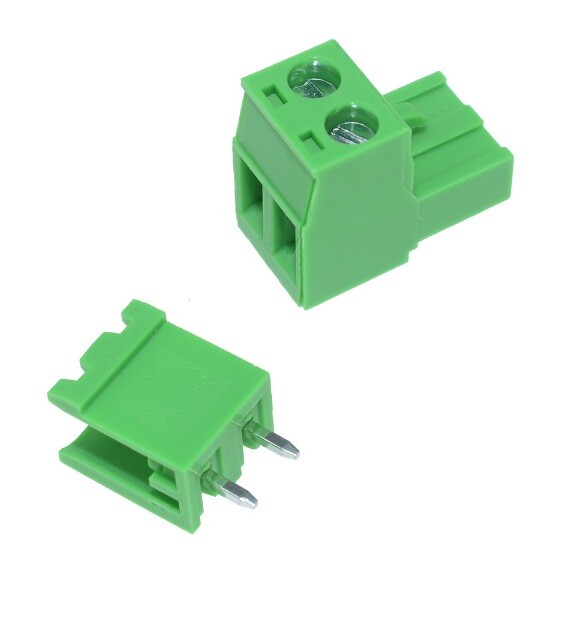 10Pcs KF2EDGK KF-2P 2PIN Right Angle Plug-in Terminal Connector 5.08mm Pitch
