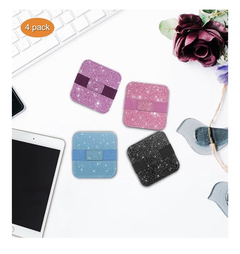 Screen Cleaning Pad, 4Pack Soft Cloth w Elastic Strap for iPad, iPhone, MacBook