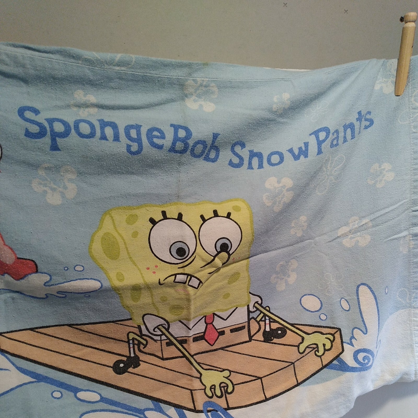 VTG SpongeBob SquarePants Patrick Standard Pillowcase Snow Theme Stain/Wear