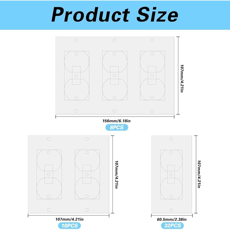 Electrical Outlet Insulation Pads Draft Sealers Foam Gasket for Outlet Plates