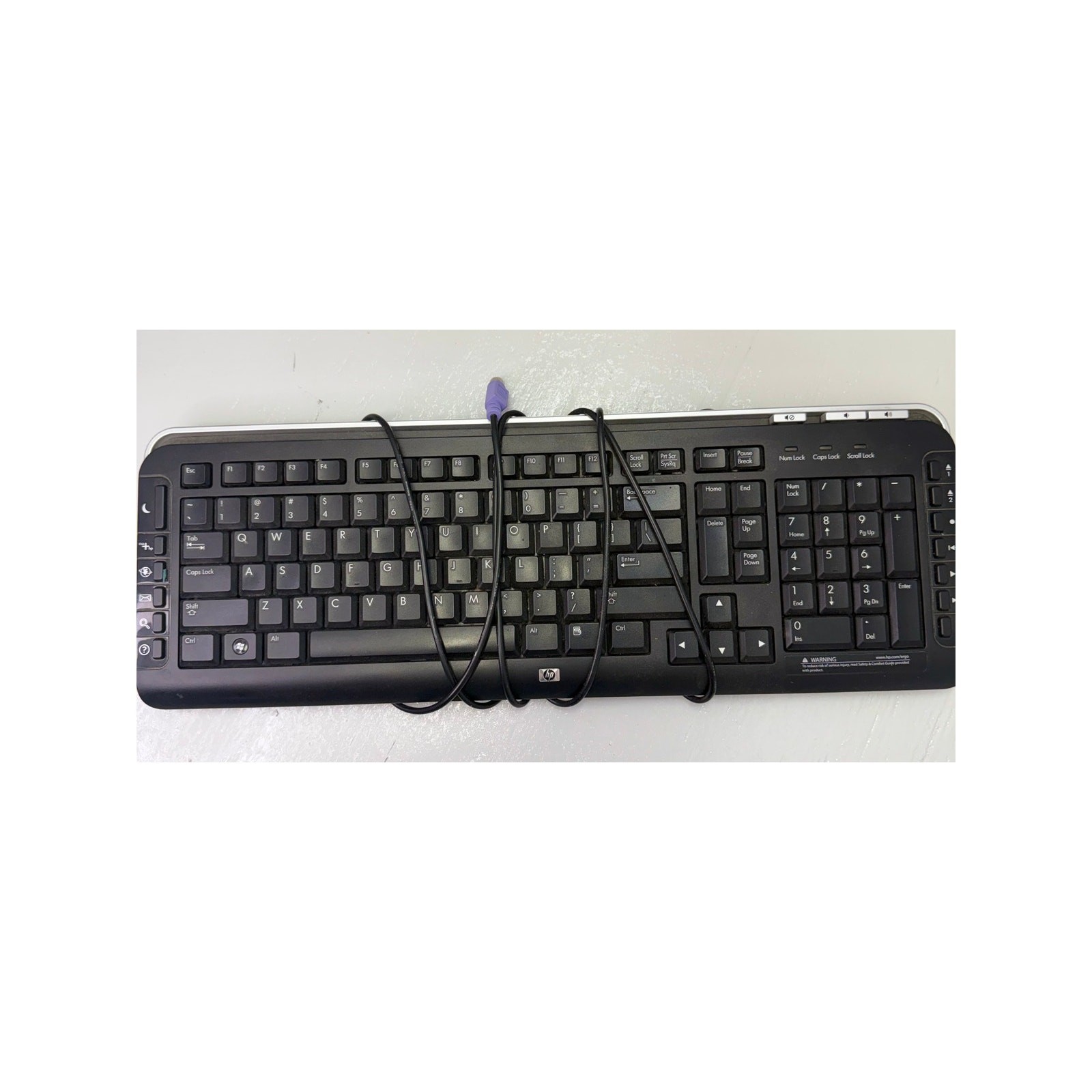 Used (HP)Multimedia Wired Keyboard 5189 5V 50mA Amps Untested
